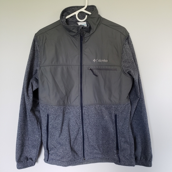 Columbia Grey Lightweight Full Zip Fall Jacket Sz Medium - Picture 1 of 5